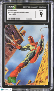 1995 Fleer Marvel Masterpieces Spider-Man #91 CGC 9