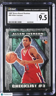 1997 Score Board Rookies Allen Iverson Rookie #88 CGC 9.5 Philadelphia 76ers
