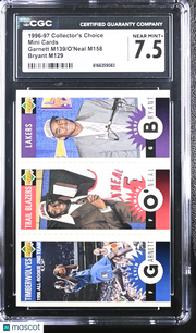 1996-97 Collector's Choice Garnett/ O'Neal/ Bryant Mini Cards CGC 7.5