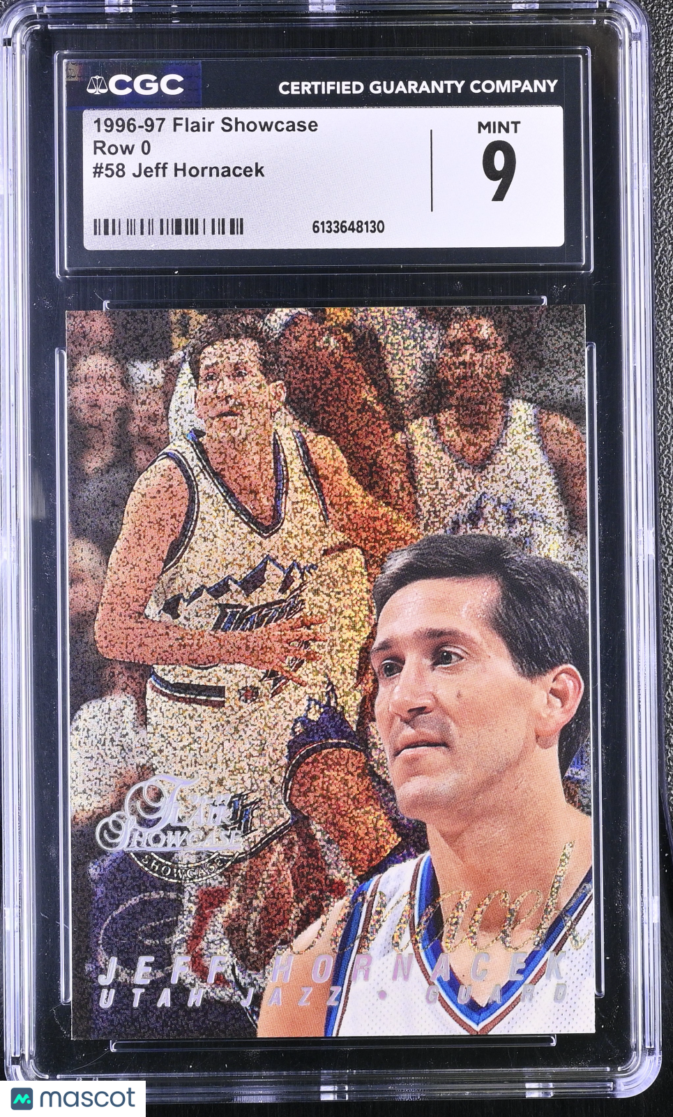 1996-97 Flair Showcase Jeff Hornacek Row 0 #58 CGC 9 Utah Jazz