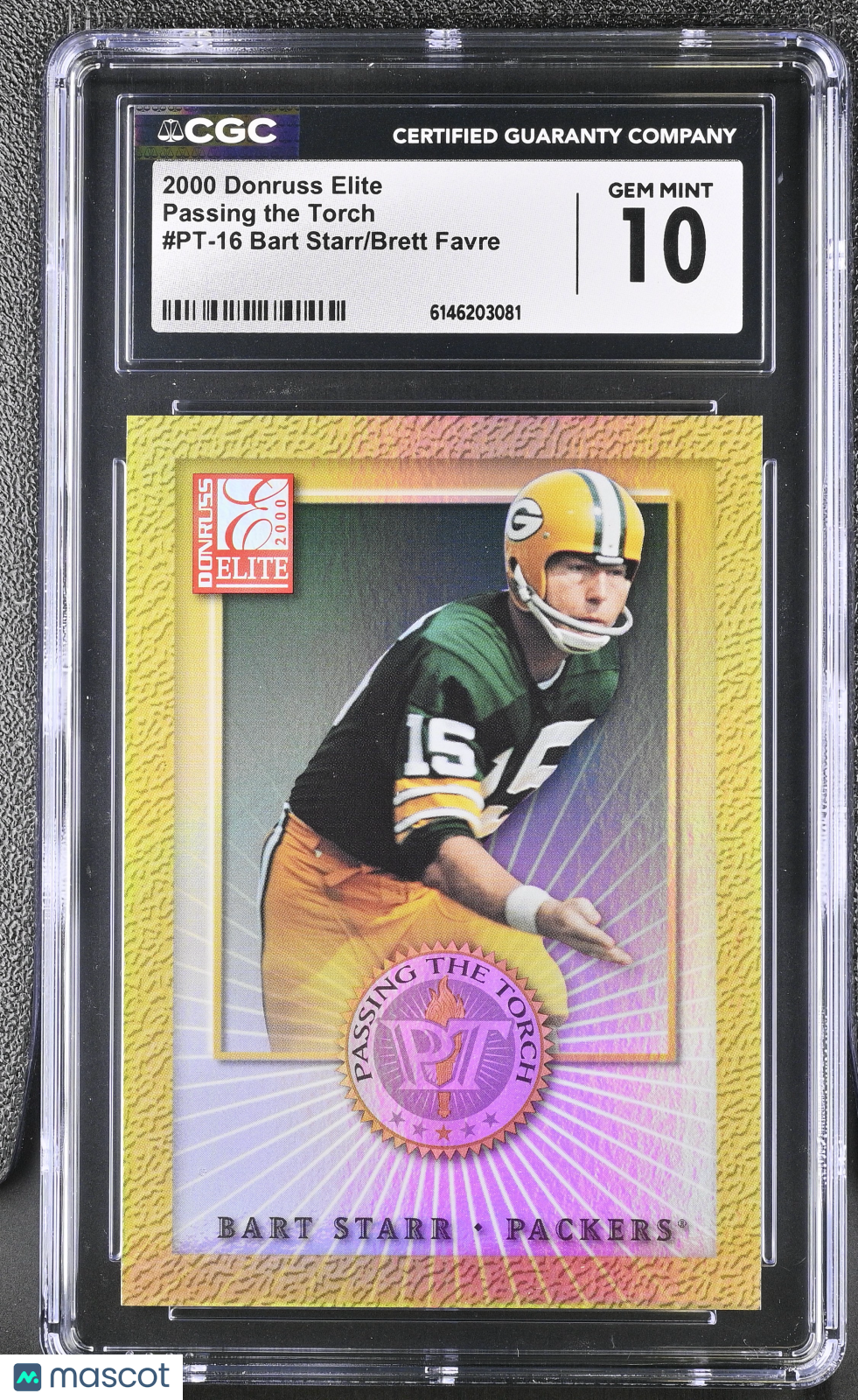 2000 Elite Bart Starr/Brett Favre /500 Passing the Torch #PT-16 CGC 10 Packers