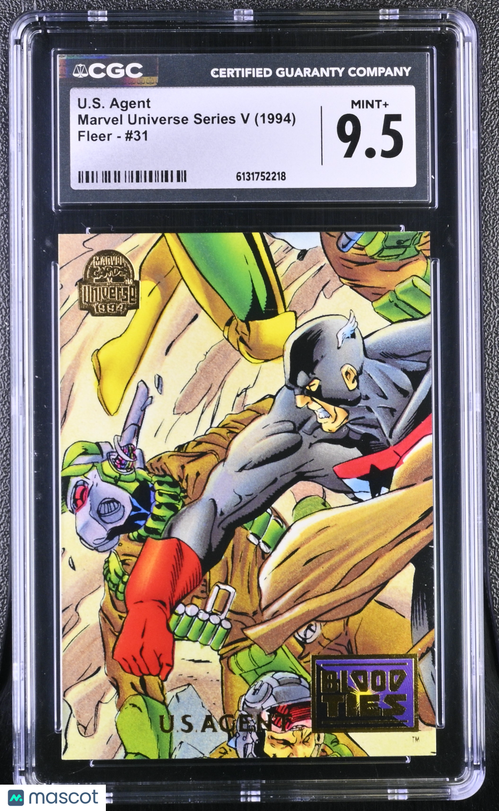 1994 Fleer Marvel Universe Series V U.S. Agent #31 CGC 9.5