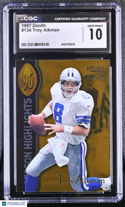1997 Zenith Troy Aikman #134 CGC 10 Dallas Cowboys