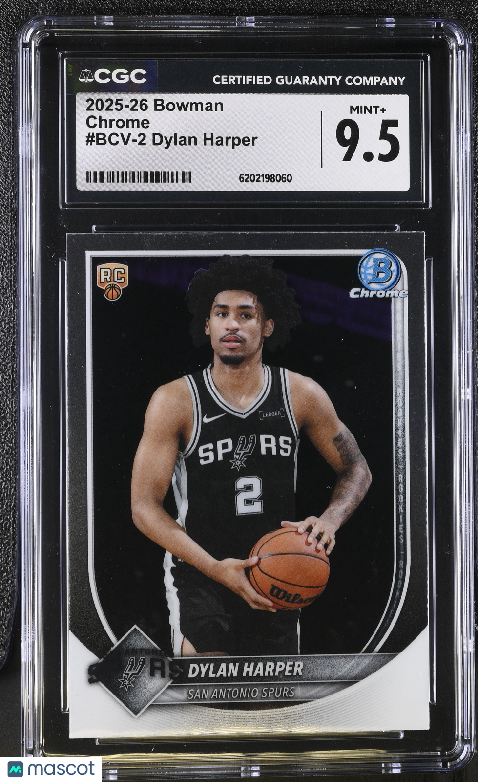 2025-26 Bowman Dylan Harper Rookie Chrome #BCV-2 CGC 9.5 San Antonio Spurs