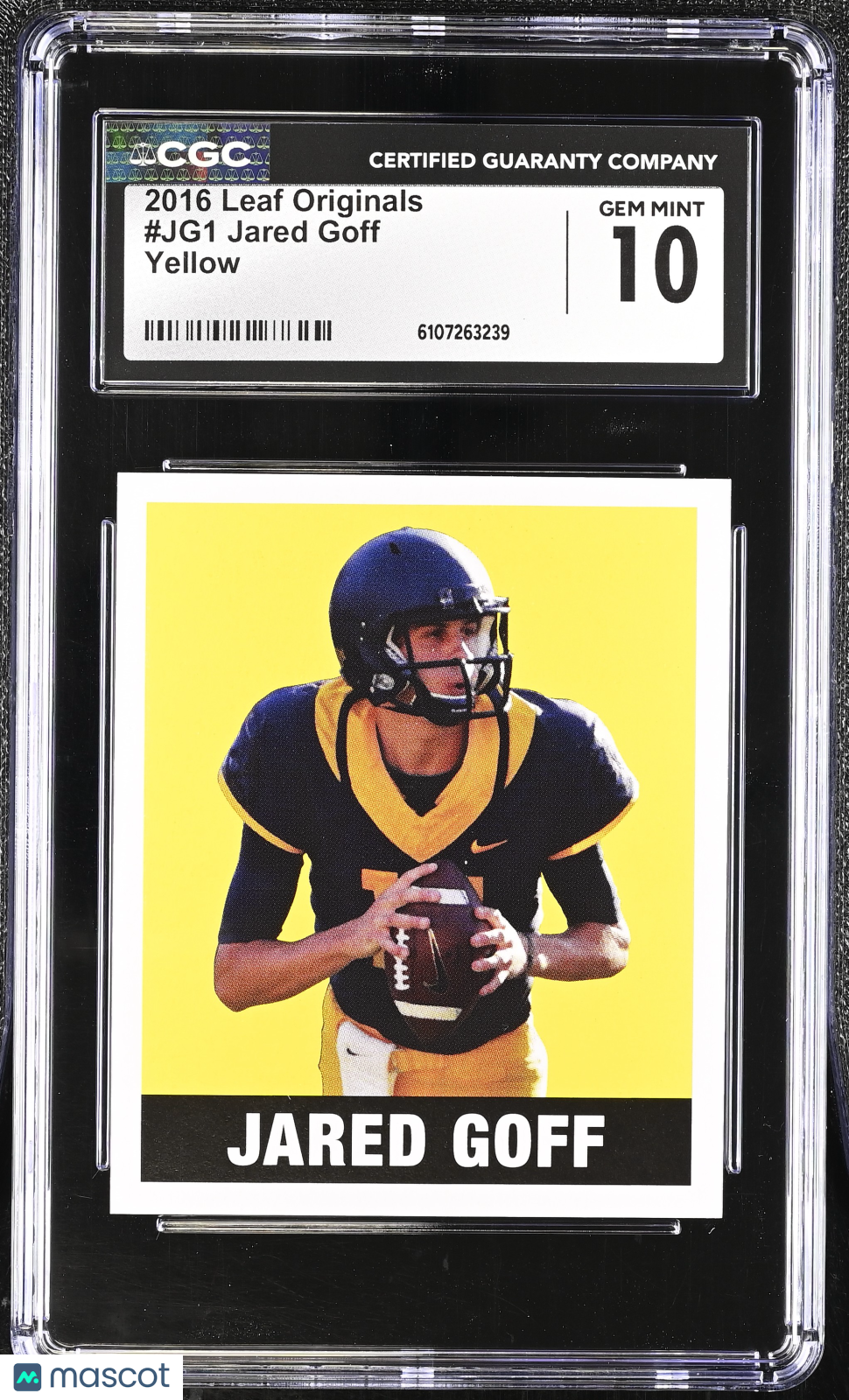 2016 Leaf Originals Jared Goff Yellow /99 Rookie #JG1 CGC 10 California