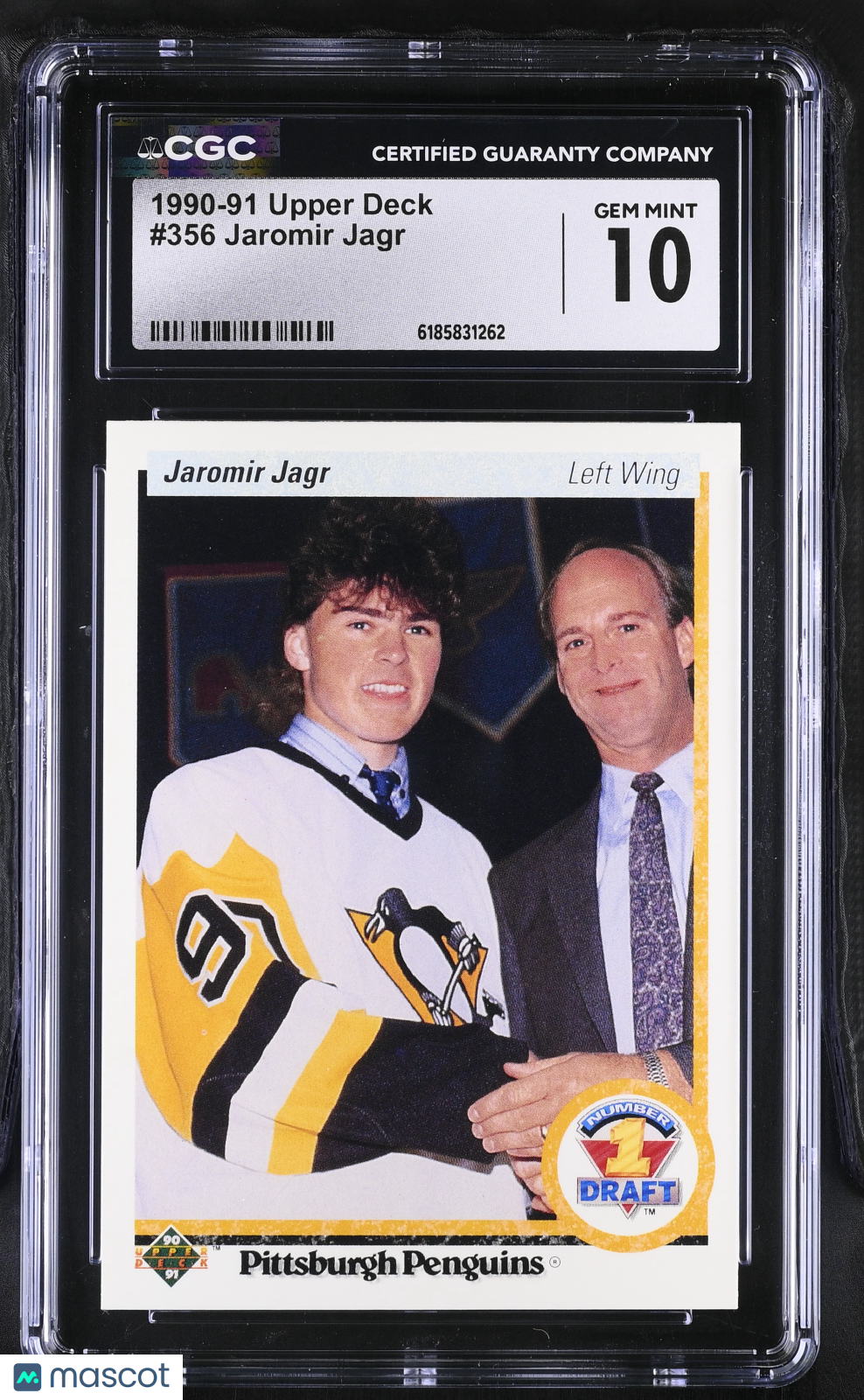 1990-91 Upper Deck Jaromir Jagr Rookie #356 CGC 10 Pittsburgh Penguins