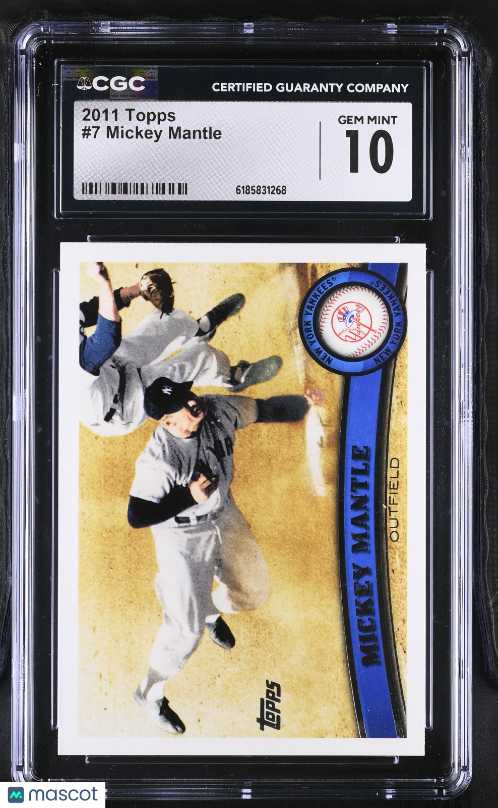2011 Topps Mickey Mantle #7 CGC 10 New York Yankees