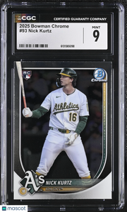 2025 Bowman Chrome Nick Kurtz #93 CGC 9