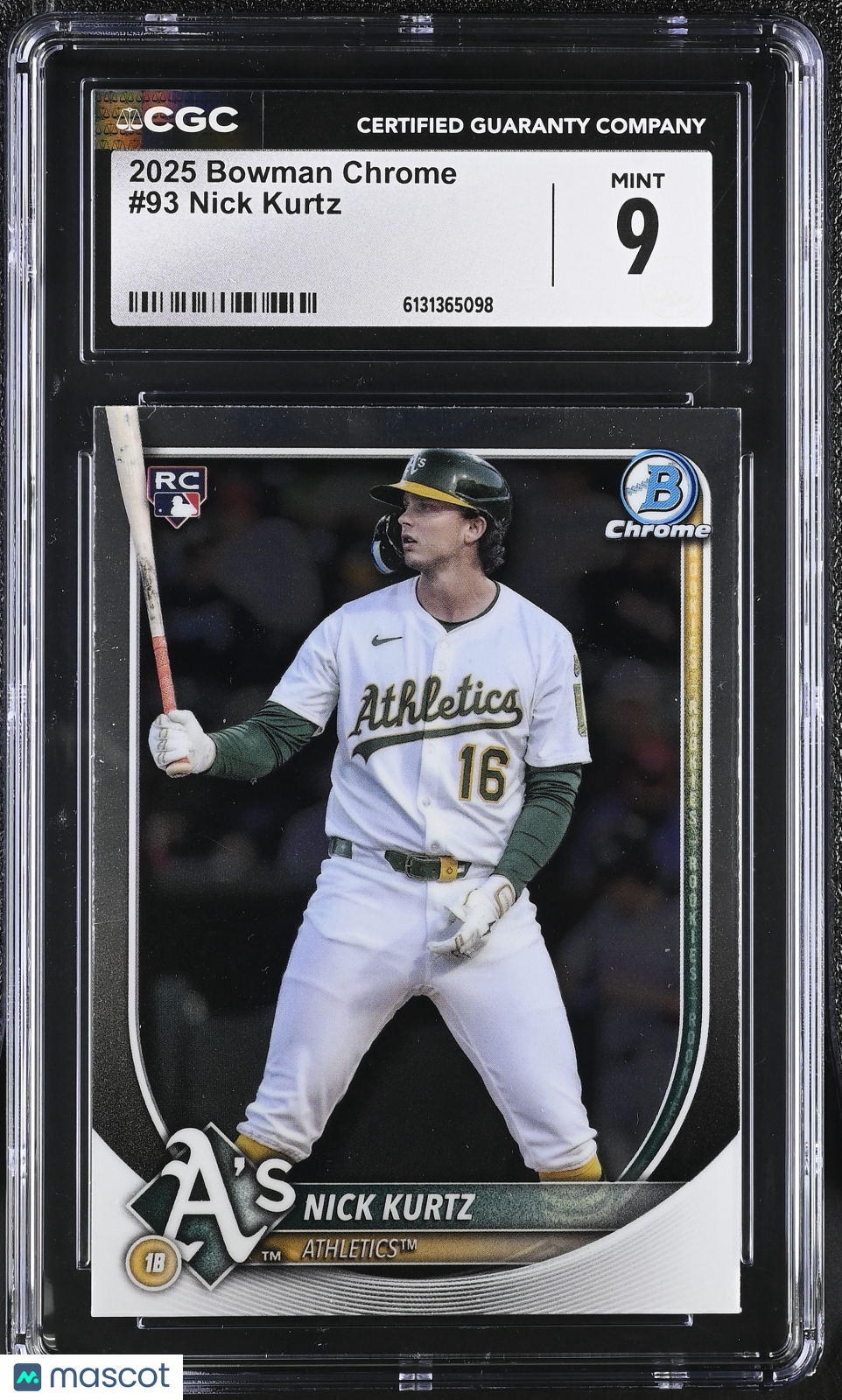 2025 Bowman Chrome Nick Kurtz #93 CGC 9