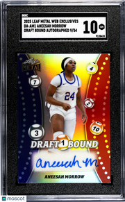2025 Leaf Metal Aneesah Morrow Draft Bound Autograph 54 #DA-AM1 SGC 10
