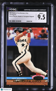 1991 Stadium Club Members Only Jeff Bagwell Astros Rookie CGC 9.5 Houston Astros
