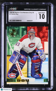 1995-96 Stadium Club Members Only Patrick Roy #1 CGC 10 Montreal Canadiens