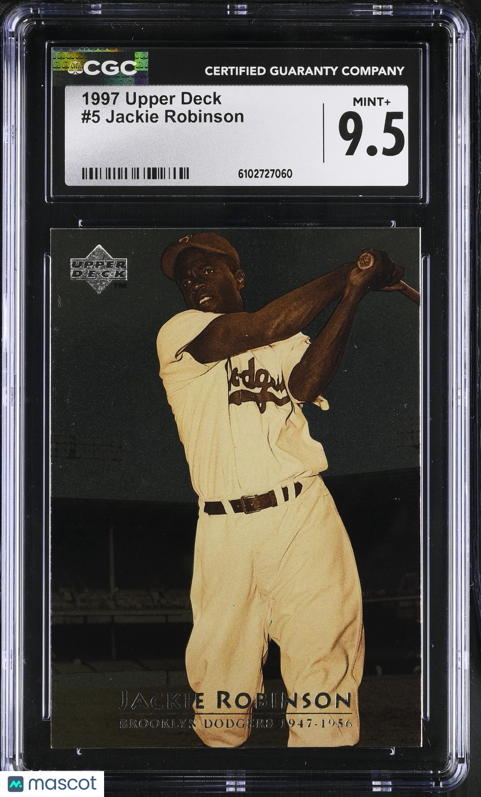 1997 Upper Deck Jackie Robinson #5 CGC 9.5 Brooklyn Dodgers