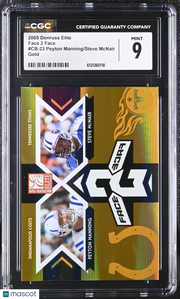 2005 Donruss Elite Peyton Manning McNair Gold /1000 Face 2 Face #CB-23 CGC 9