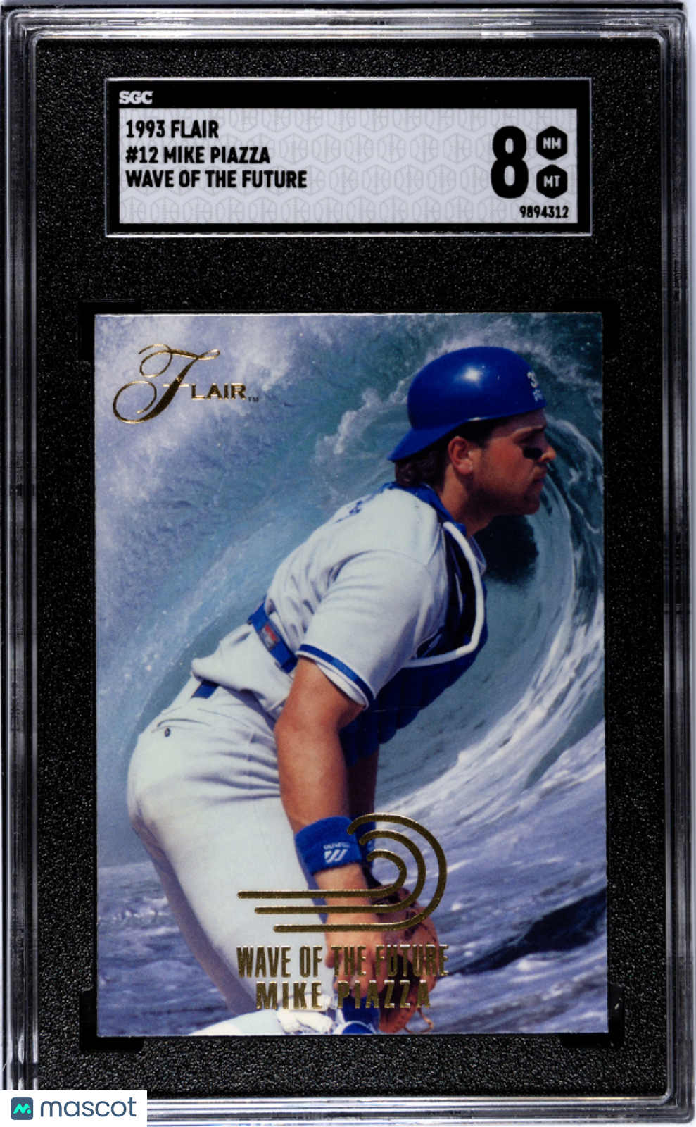 1993 Flair Mike Piazza #12 Wave Of The Future SGC 8