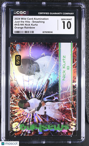 2024 Wild Card Alumination Nick Kurtz Orange Rainbow /25 Rookie #AS-NK CGC 10