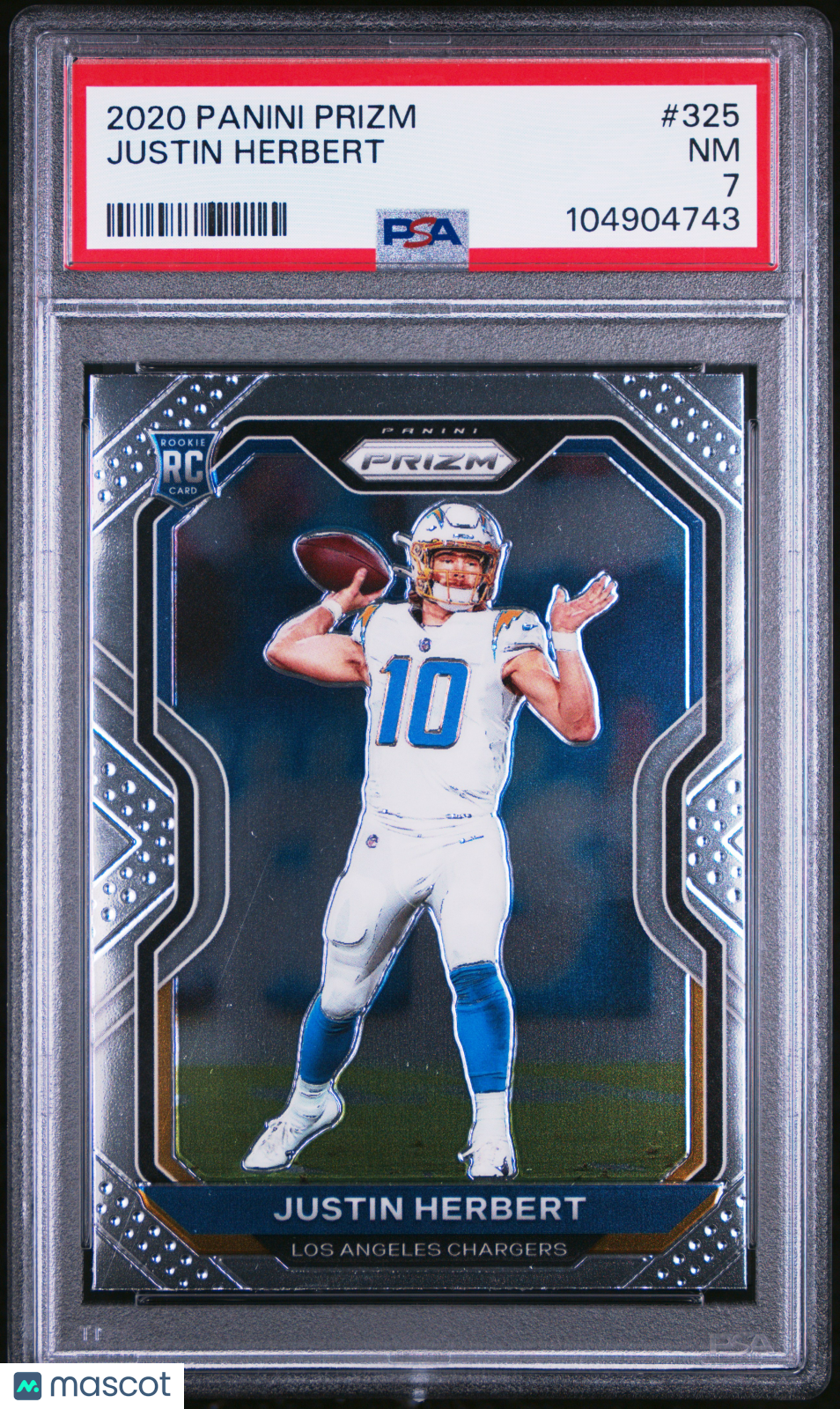 2020 Panini Prizm Justin Herbert #325 PSA 7