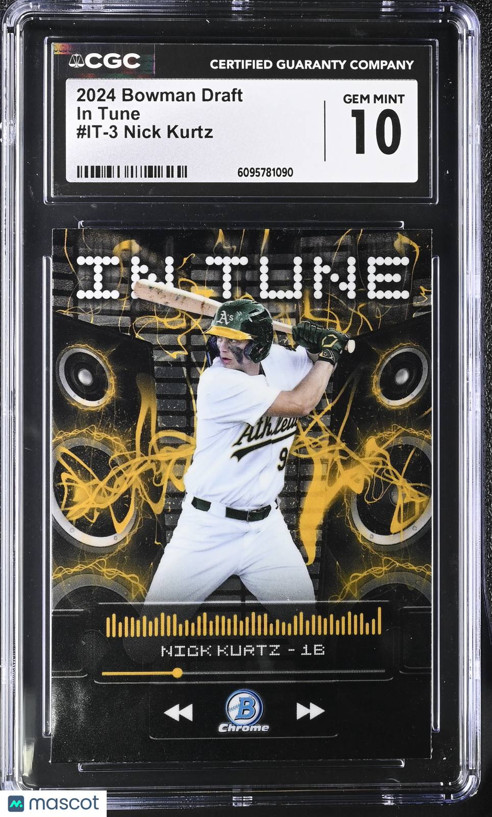 2024 Bowman Draft Nick Kurtz Rookie In Tune #IT-3 CGC 10 Oakland Athletics