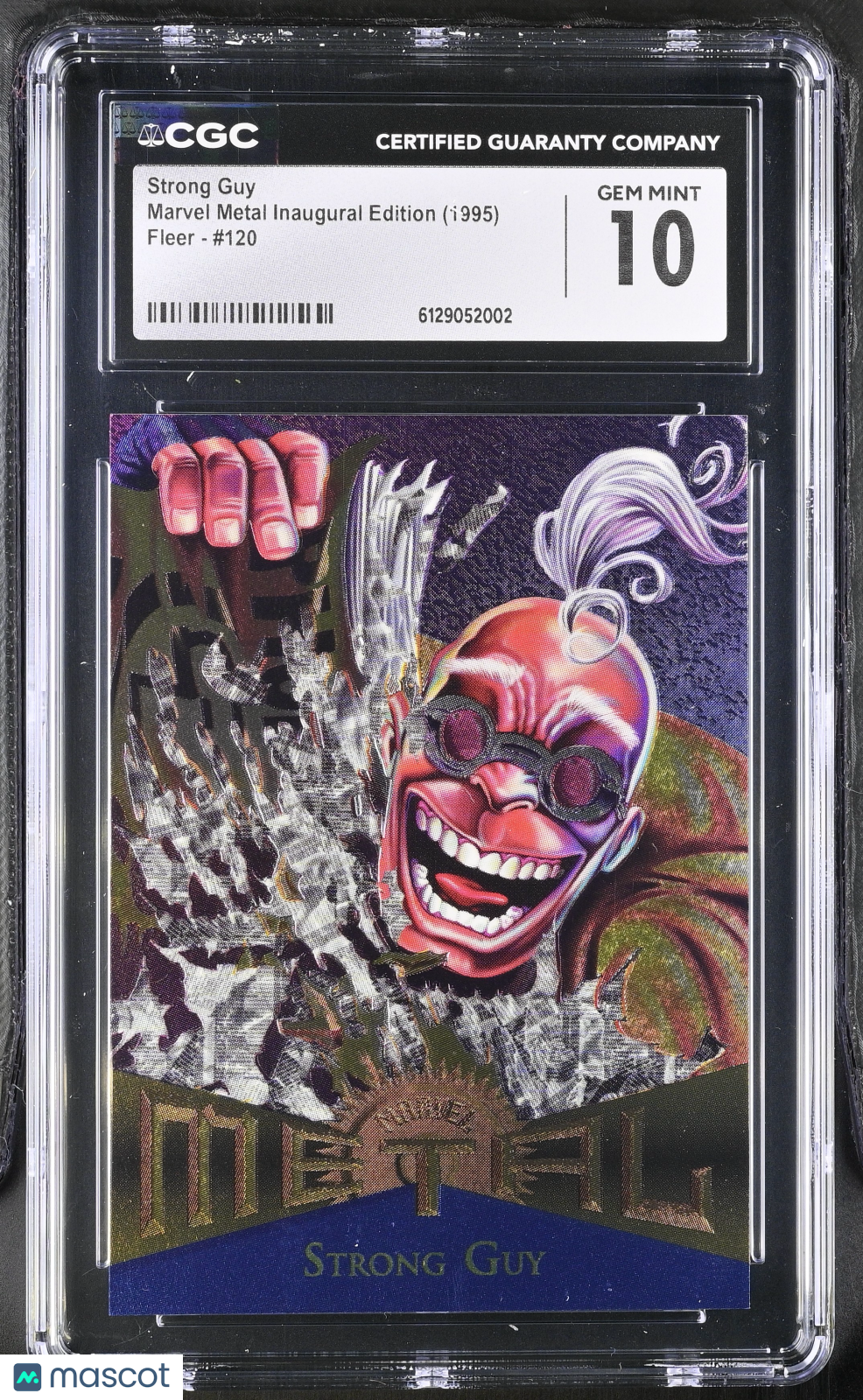 1995 Fleer Marvel Metal Inaugural Edition Strong Guy #120 CGC 10