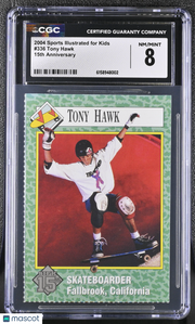 2004 Sports Illustrated For Kids Tony Hawk Rookie #336 15th Anniversary CGC 8