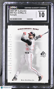 2001 SP Authentic Ken Griffey Jr. Sample #90 CGC 10 Cincinnati Reds