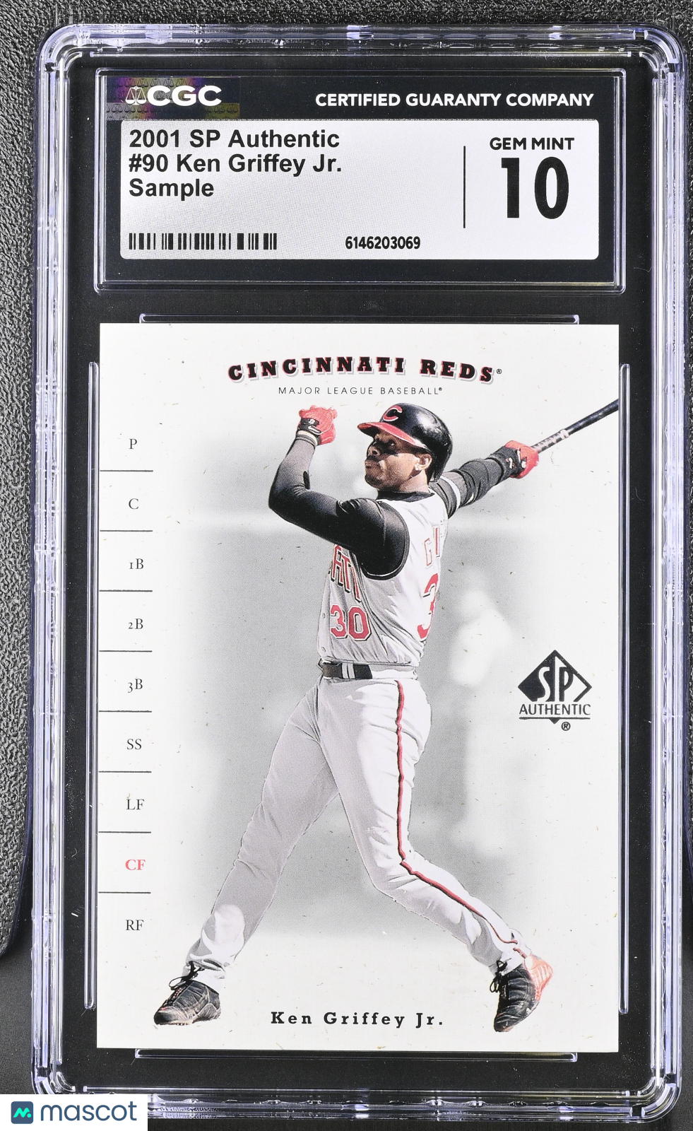 2001 SP Authentic Ken Griffey Jr. Sample #90 CGC 10 Cincinnati Reds