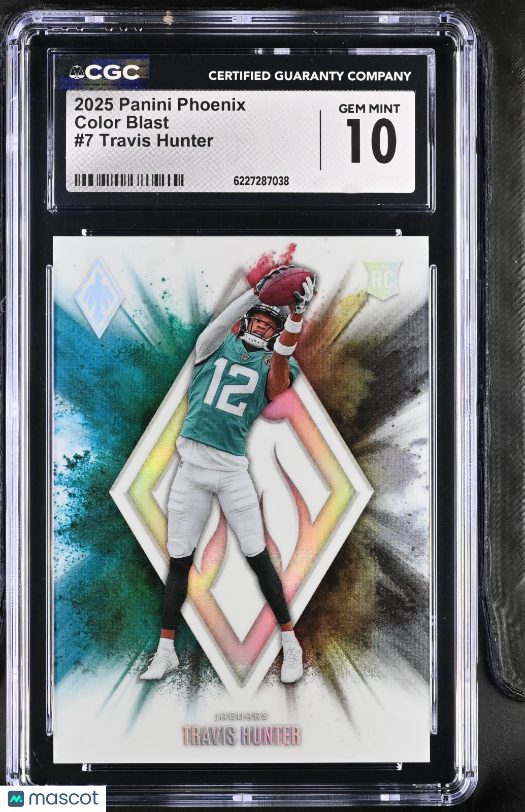 2025 Panini Phoenix Travis Hunter Rookie Color Blast #7 CGC 10 Jaguars