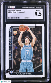 2025-26 Topps Kon Knueppel Rookie #204 CGC 9.5 Charlotte Hornets