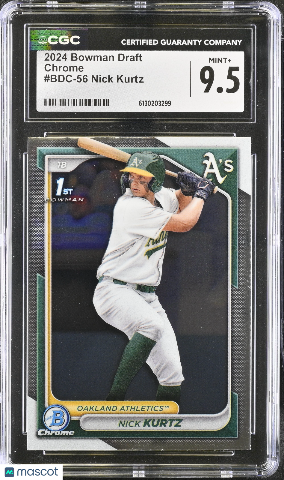 2024 Bowman Draft Nick Kurtz Rookie Chrome #BDC-56 CGC 9.5 Oakland Athletics