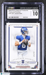 2025 National Treasures Jaxson Dart /99 Treasured Rookies #TR-JDT CGC 10 Giants
