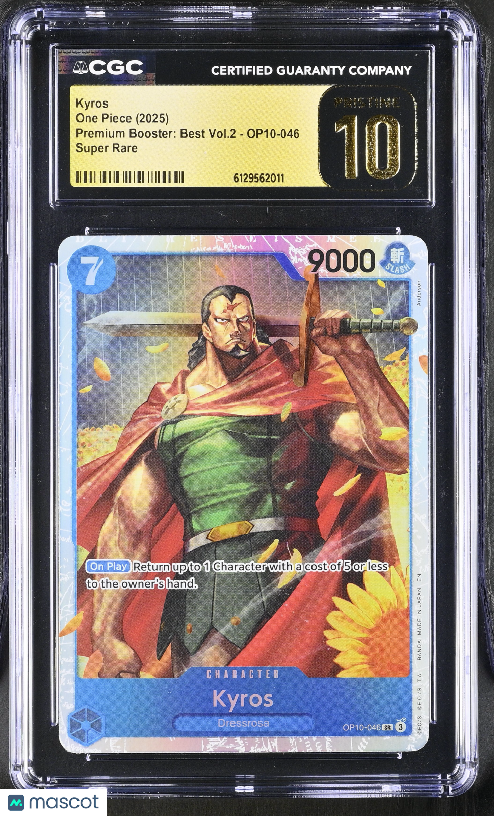 2025 One Piece Premium Booster: Best Vol.2 Kyros CGC 10 #OP10-046 Pristine