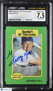 1987 Hygrade All-Time Greats George Kell CGC 7.5 JSA