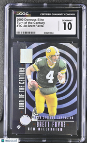 2000 Donruss Elite Brett Favre /1000 Turn of the Century #TC-20 CGC 10 Packers