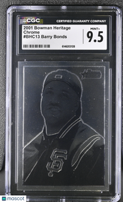 2001 Bowman Heritage Barry Bonds Chrome #BHC13 CGC 9.5 San Francisco Giants