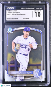 2025 Bowman Jac Caglianone Rookie Chrome Prospects #BCP-103 CGC 10 Royals