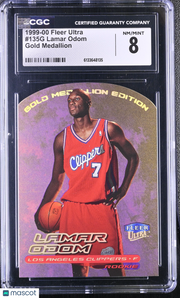 1999-00 Fleer Ultra Lamar Odom Gold Medallion #135G CGC 8