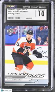 2024-25 Upper Deck Matvei Michkov Young Guns Rookie #492 CGC 10 Flyers