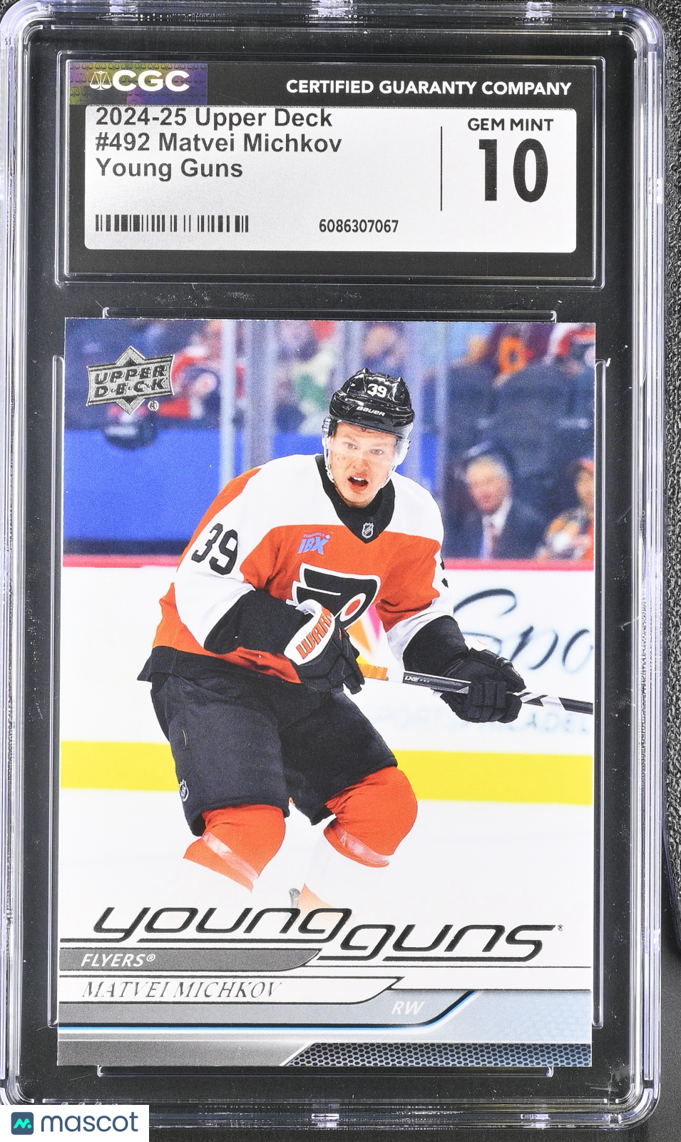 2024-25 Upper Deck Matvei Michkov Young Guns Rookie #492 CGC 10 Flyers