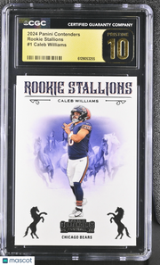 2024 Panini Contenders Caleb Williams Rookie Stallions #1 CGC 10 Chicago Bears