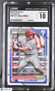 2024 Bowman Aidan Miller Rookie Prospects #BP-27 CGC 10 Philadelphia Phillies
