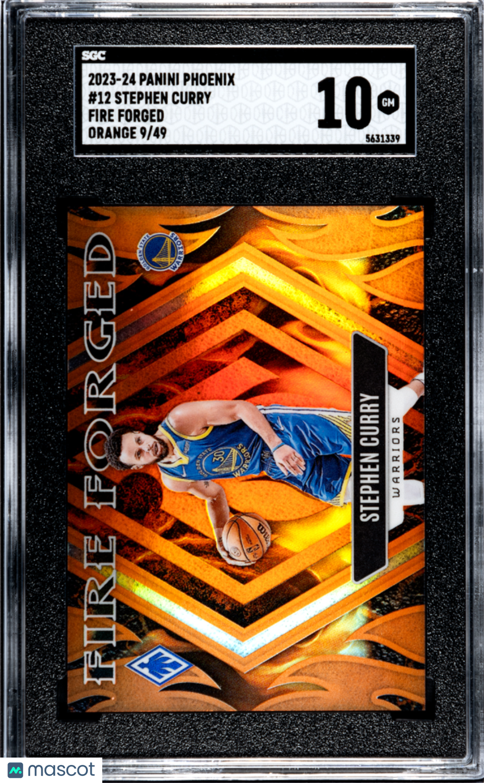 2023 Panini Phoenix Stephen Curry Fire Forged Orange 49 #12 SGC 10 Warriors