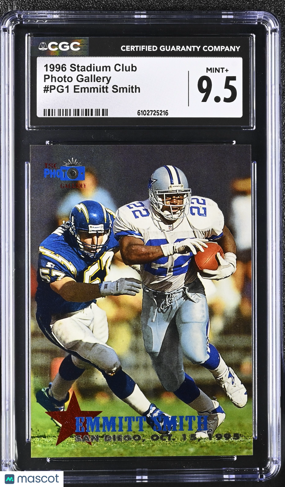 1996 Stadium Club Emmitt Smith Photo Gallery #PG1 CGC 9.5 Dallas Cowboys