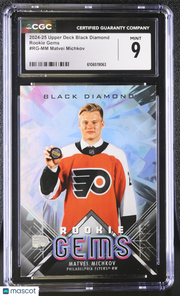2024-25 Upper Deck Black Diamond Matvei Michkov /399 Rookie Gems #RG-MM CGC 9
