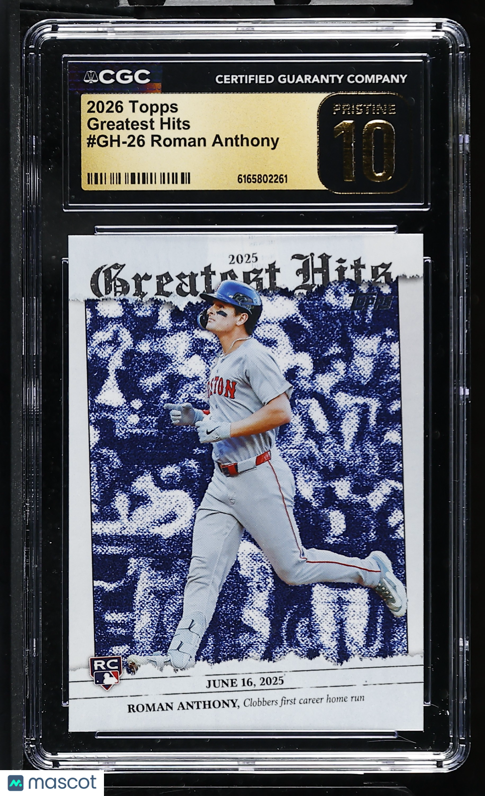 2026 Topps Roman Anthony Rookie Greatest Hits #GH-26 CGC 10 Pristine Red Sox