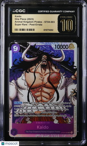 One Piece SD: Animal Kingdom Pirates Kaido Post-Errata CGC 10 #ST04-003 Pristine