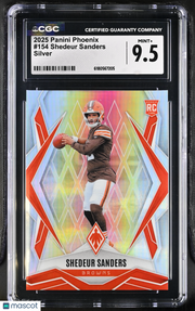 2025 Panini Phoenix Shedeur Sanders Silver Rookie #154 CGC 9.5 Cleveland Browns