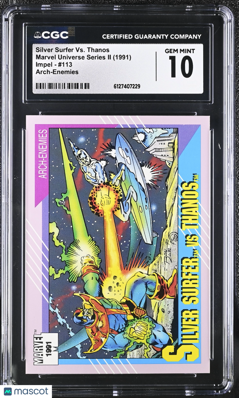 1991 Impel Marvel Universe Silver Surfer Vs. Thanos #113 Arch-Enemies CGC 10
