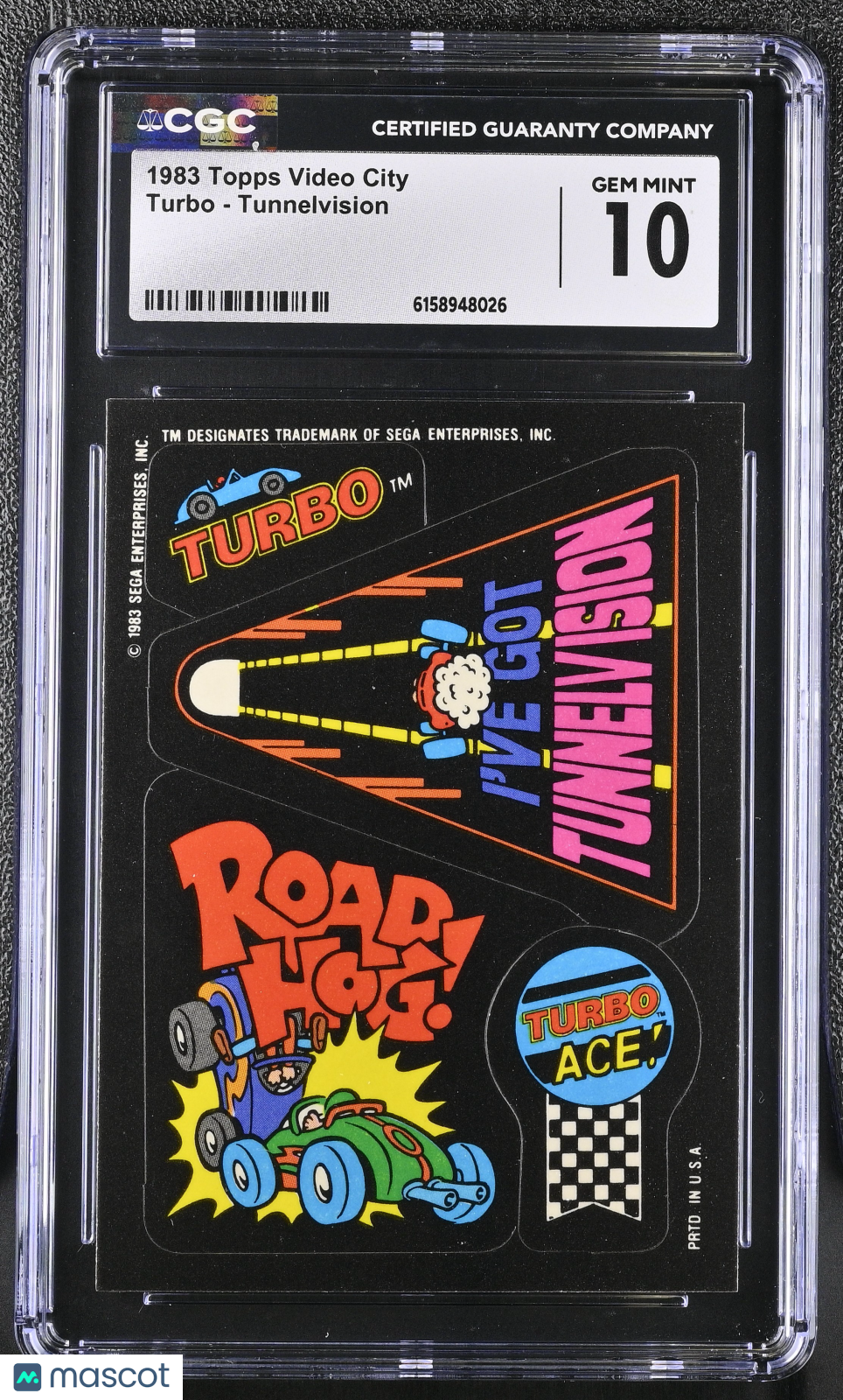 1983 Topps Video City Turbo - Tunnelvision CGC 10