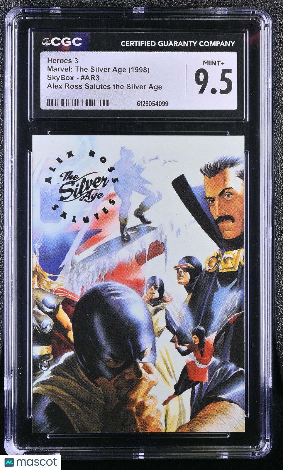 1998 Skybox Marvel: The Silver Age Heroes 3 #AR3 Alex Ross Salutes CGC 9.5