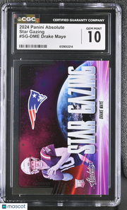 2024 Panini Absolute Drake Maye Rookie Star Gazing #SG-DME CGC 10 Patriots